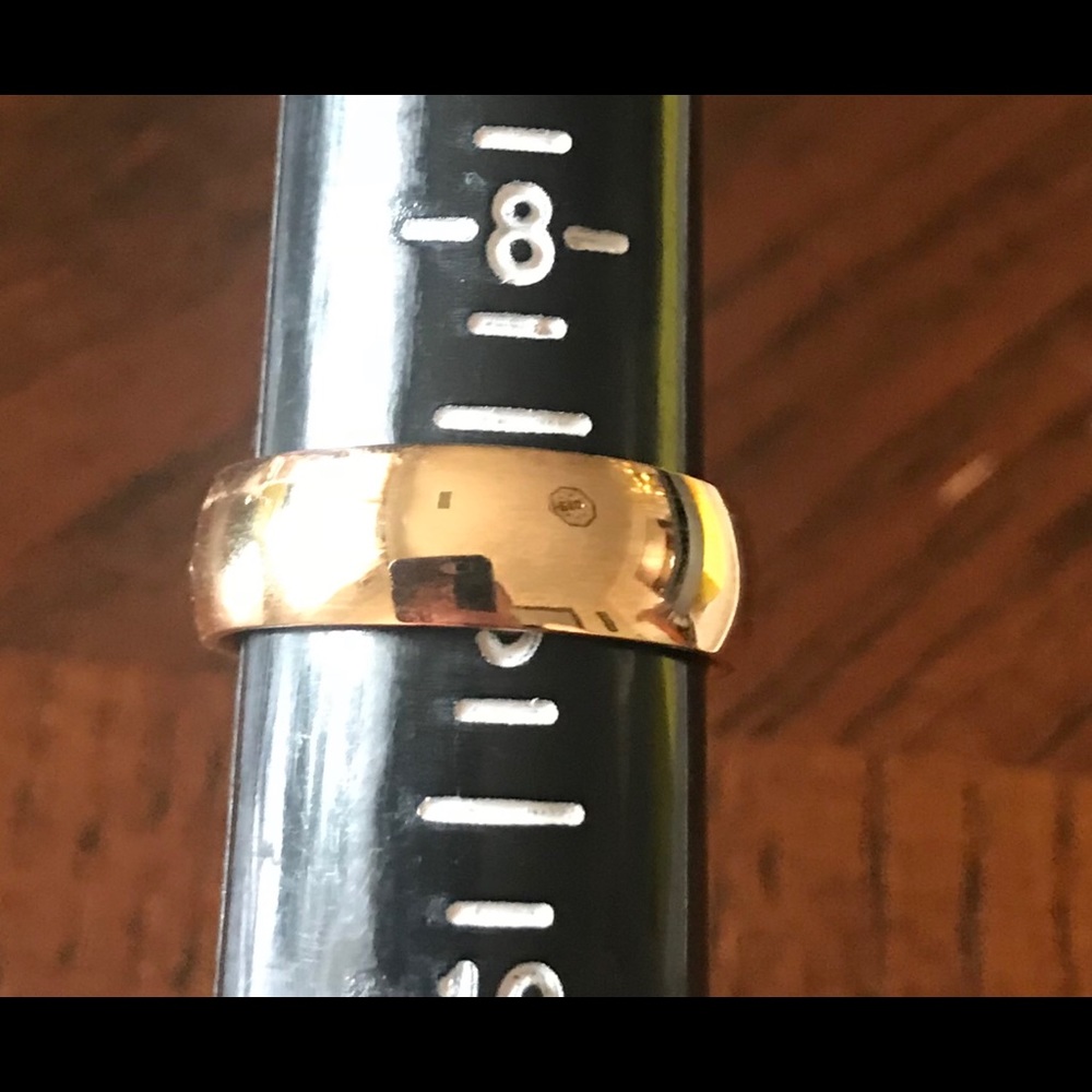 Stainless steel rose gold plated band